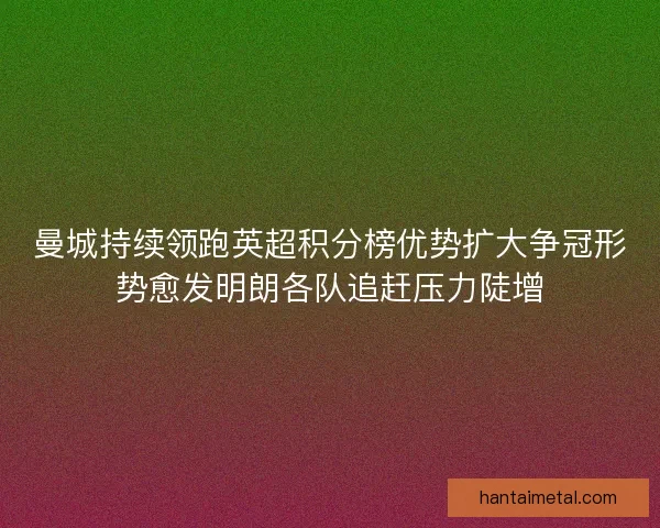曼城持续领跑英超积分榜优势扩大争冠形势愈发明朗各队追赶压力陡增
