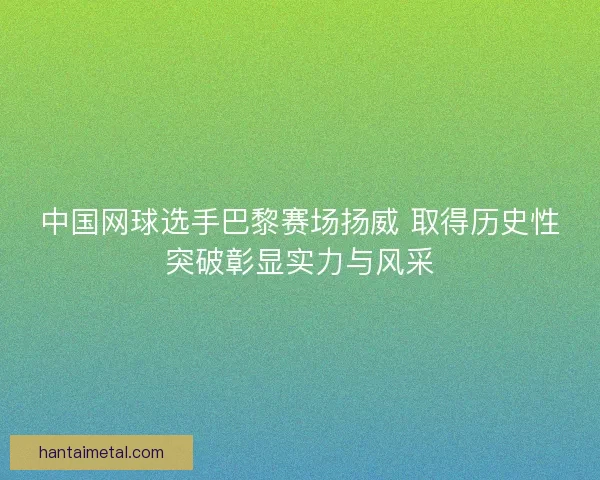 中国网球选手巴黎赛场扬威 取得历史性突破彰显实力与风采