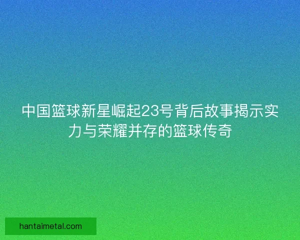 中国篮球新星崛起23号背后故事揭示实力与荣耀并存的篮球传奇